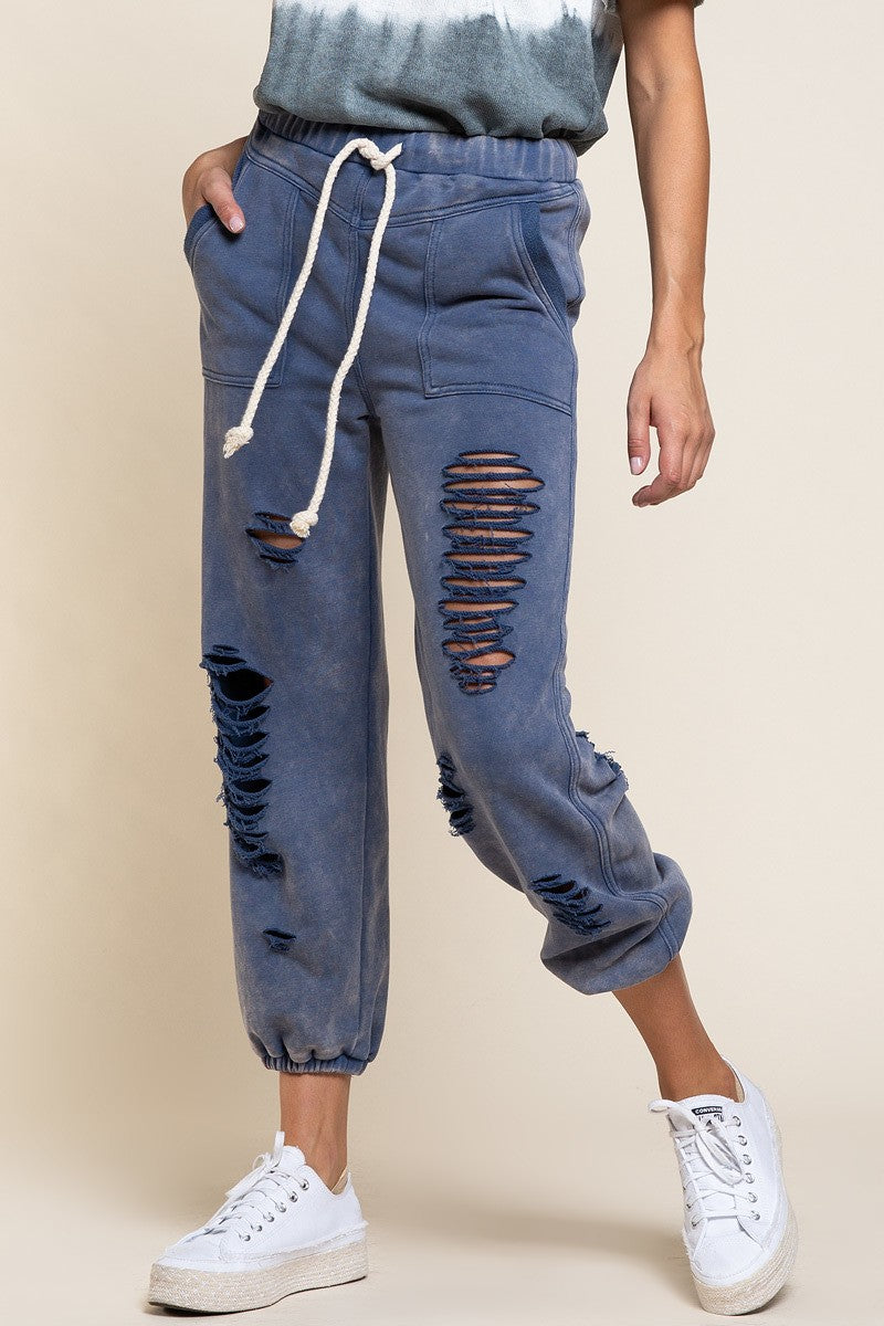 Heroic Promises Distressed Joggers For Sale - Fashion Pants